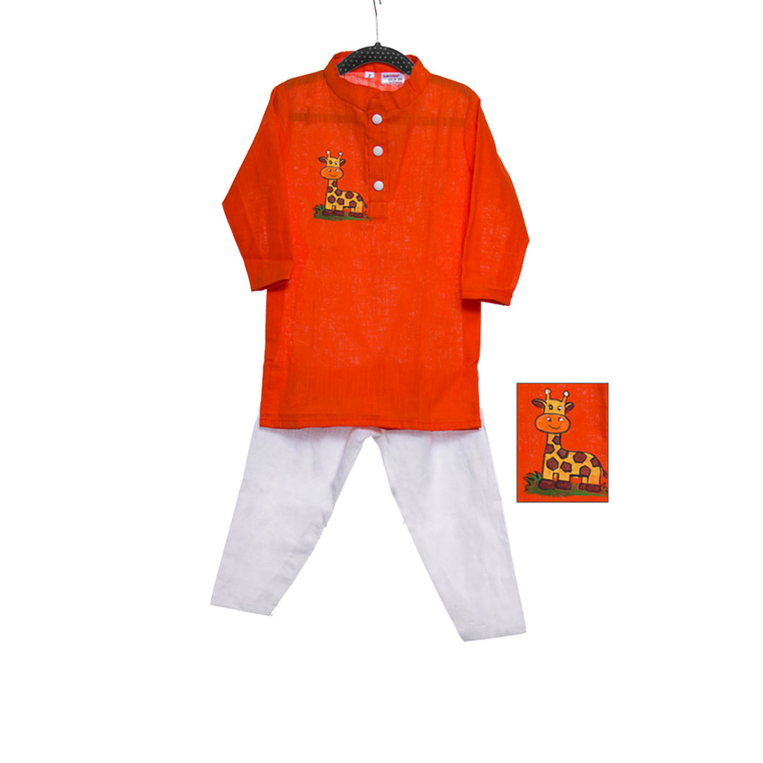 Orange Giraffe Print