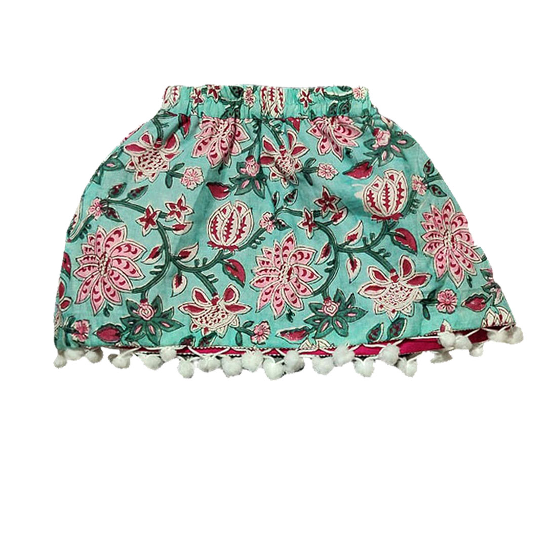 blue reversible skirt